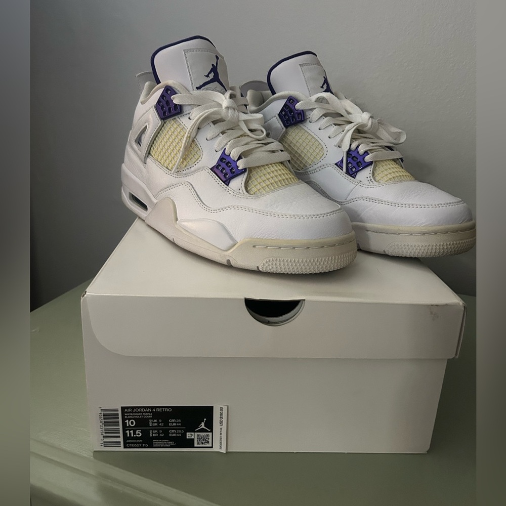 Air Jordan 4 white/court purple